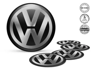 VW Sticker on Rims Edition High-Quality Dome Labels